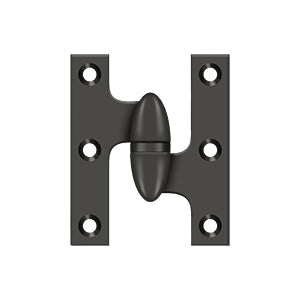 Deltana - Solid Brass Hinges - 2-1/2" x 2" Olive Knuckle Door Hinge (Each)