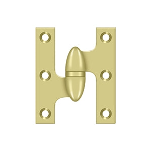 Deltana - Solid Brass Hinges - 2-1/2" x 2" Olive Knuckle Door Hinge (Each)