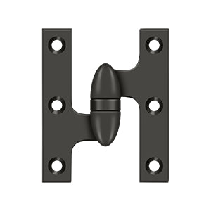Deltana - Solid Brass Hinges - 3" x 2-1/2" Olive Knuckle Door Hinge (Each)