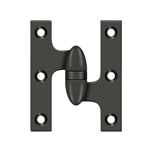 Deltana - Solid Brass Hinges - 3" x 2-1/2" Olive Knuckle Door Hinge (Each)