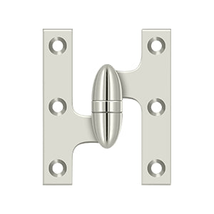 Deltana - Solid Brass Hinges - 3" x 2-1/2" Olive Knuckle Door Hinge (Each)