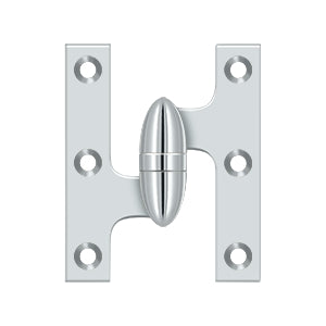 Deltana - Solid Brass Hinges - 3" x 2-1/2" Olive Knuckle Door Hinge (Each)