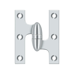 Deltana - Solid Brass Hinges - 3" x 2-1/2" Olive Knuckle Door Hinge (Each)