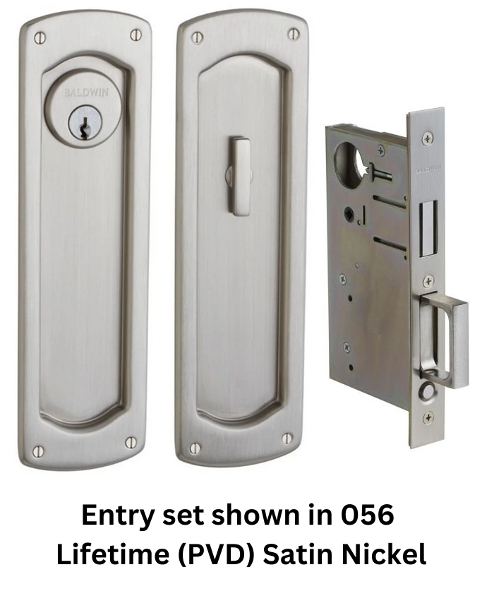 Baldwin - Pocket Door Locks - Palo Alto - Entry Pocket Door Set (Cylinder Not Included)