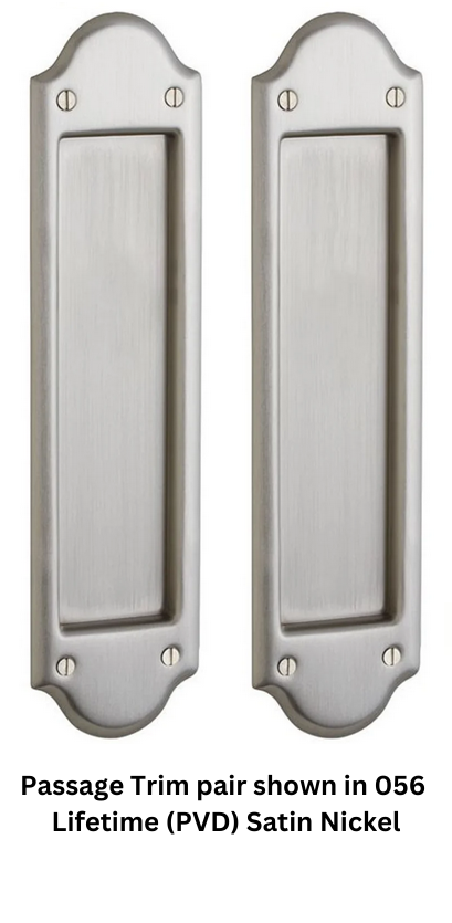 Baldwin - Pocket Door Locks - Boulder - Passage Trim Only (Pair)