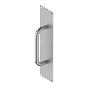 Deltana - 4" x 16" Push & Pull Plate w/ 7-7/8" Door Pull / Stainless Steel