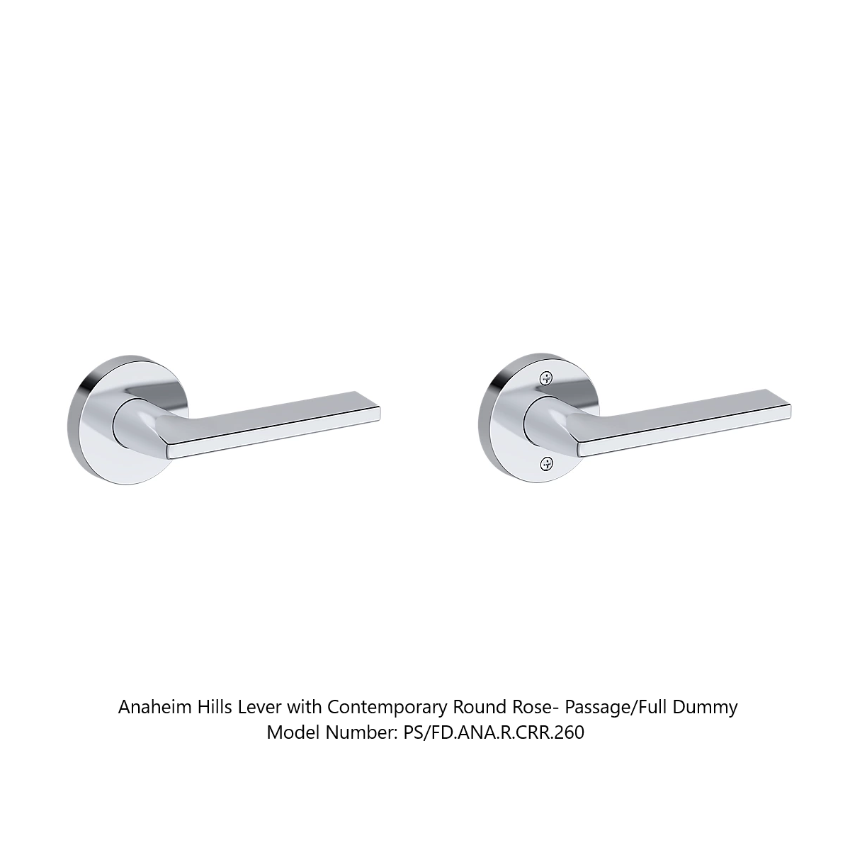 Baldwin - Reserve Collection - Interior Levers - Anaheim Hills Door Lever (Full Dummy)
