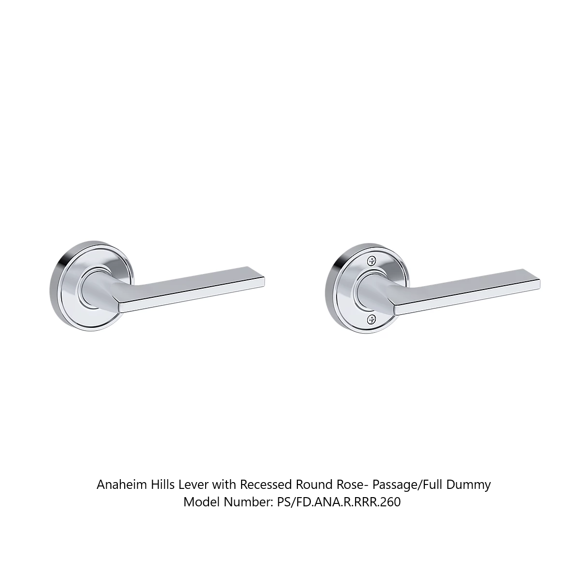 Baldwin - Reserve Collection - Interior Levers - Anaheim Hills Door Lever (Full Dummy)