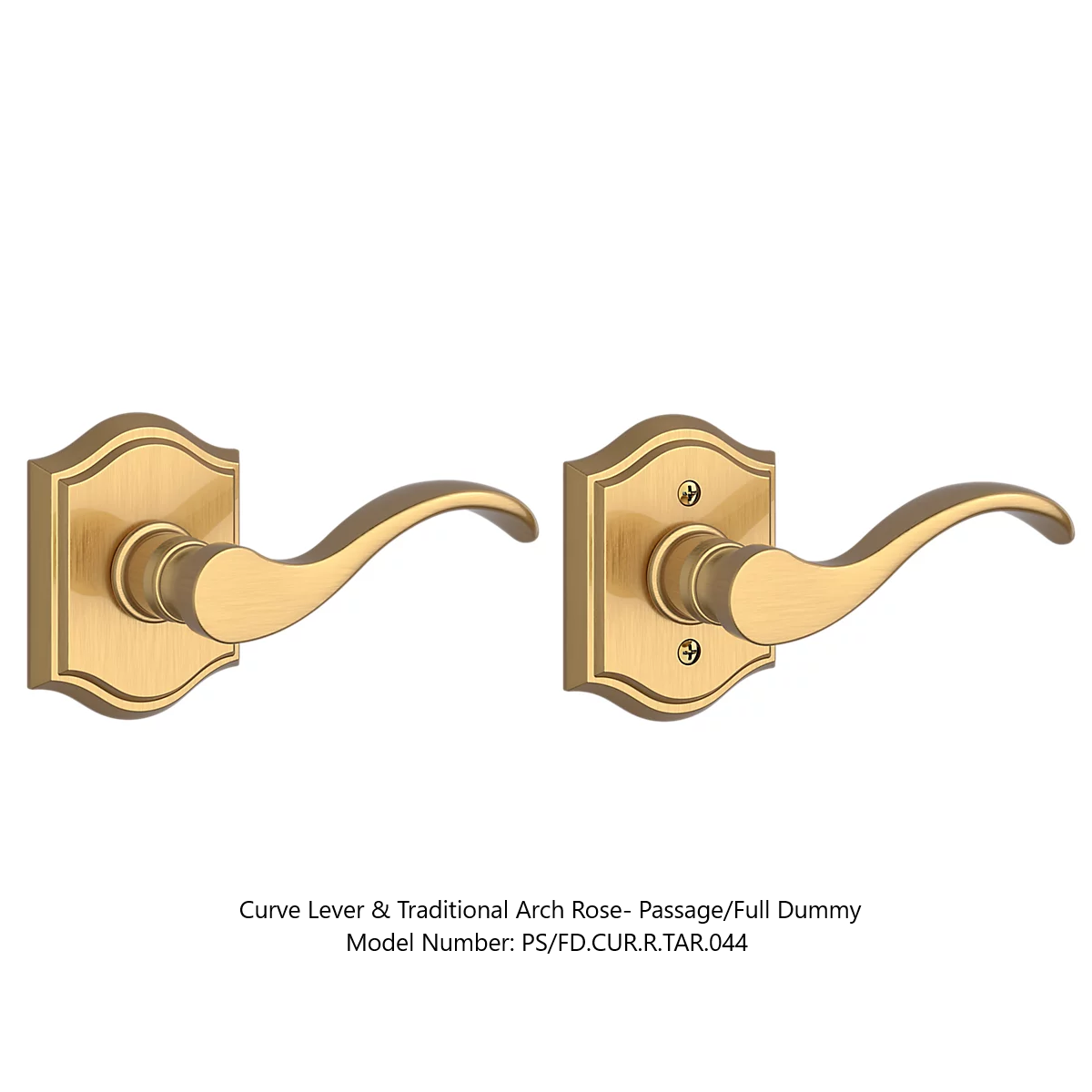 Baldwin - Reserve Collection - Interior Levers - Curve Door Lever (Full Dummy)