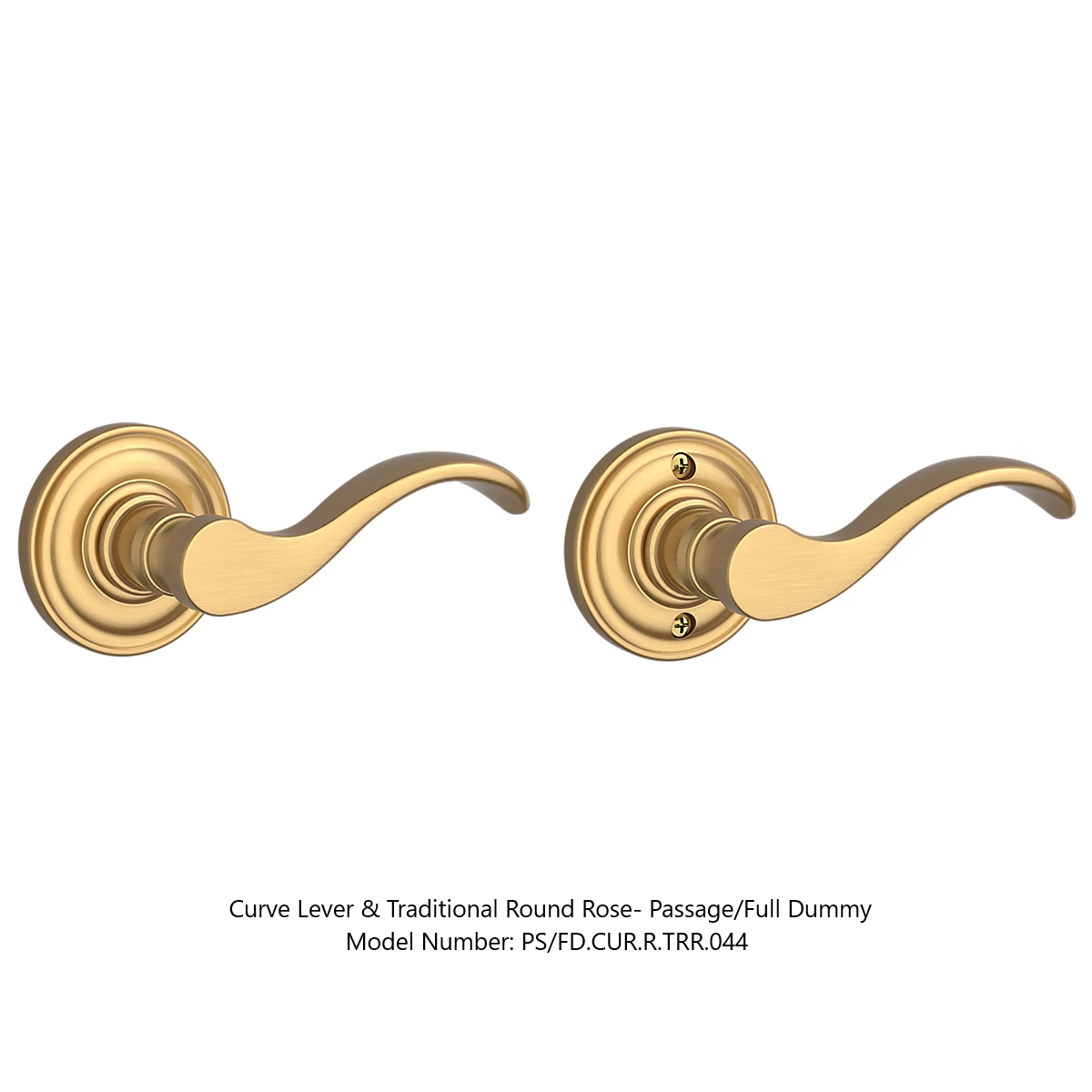 Baldwin - Reserve Collection - Interior Levers - Curve Door Lever (Full Dummy)