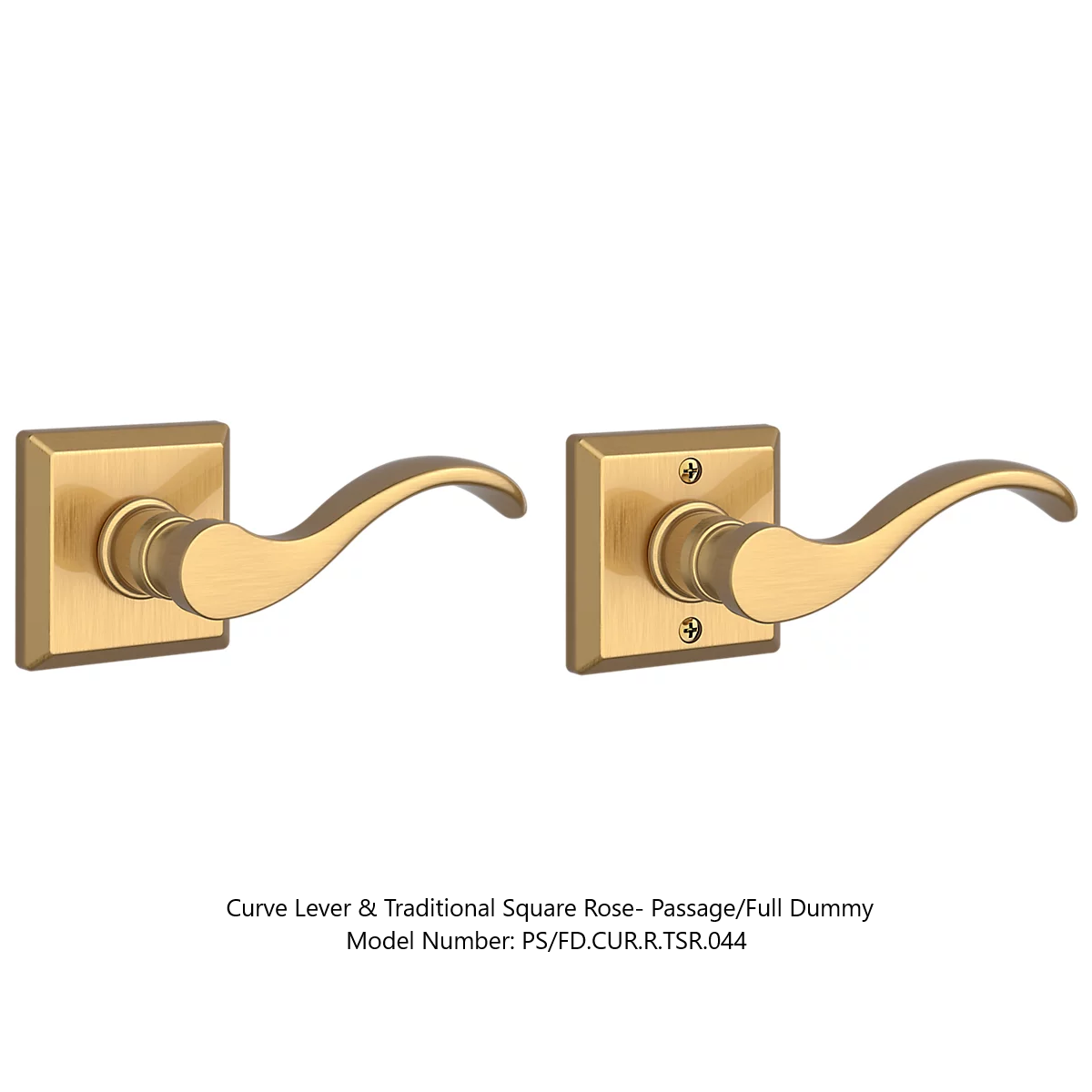 Baldwin - Reserve Collection - Interior Levers - Curve Door Lever (Full Dummy)