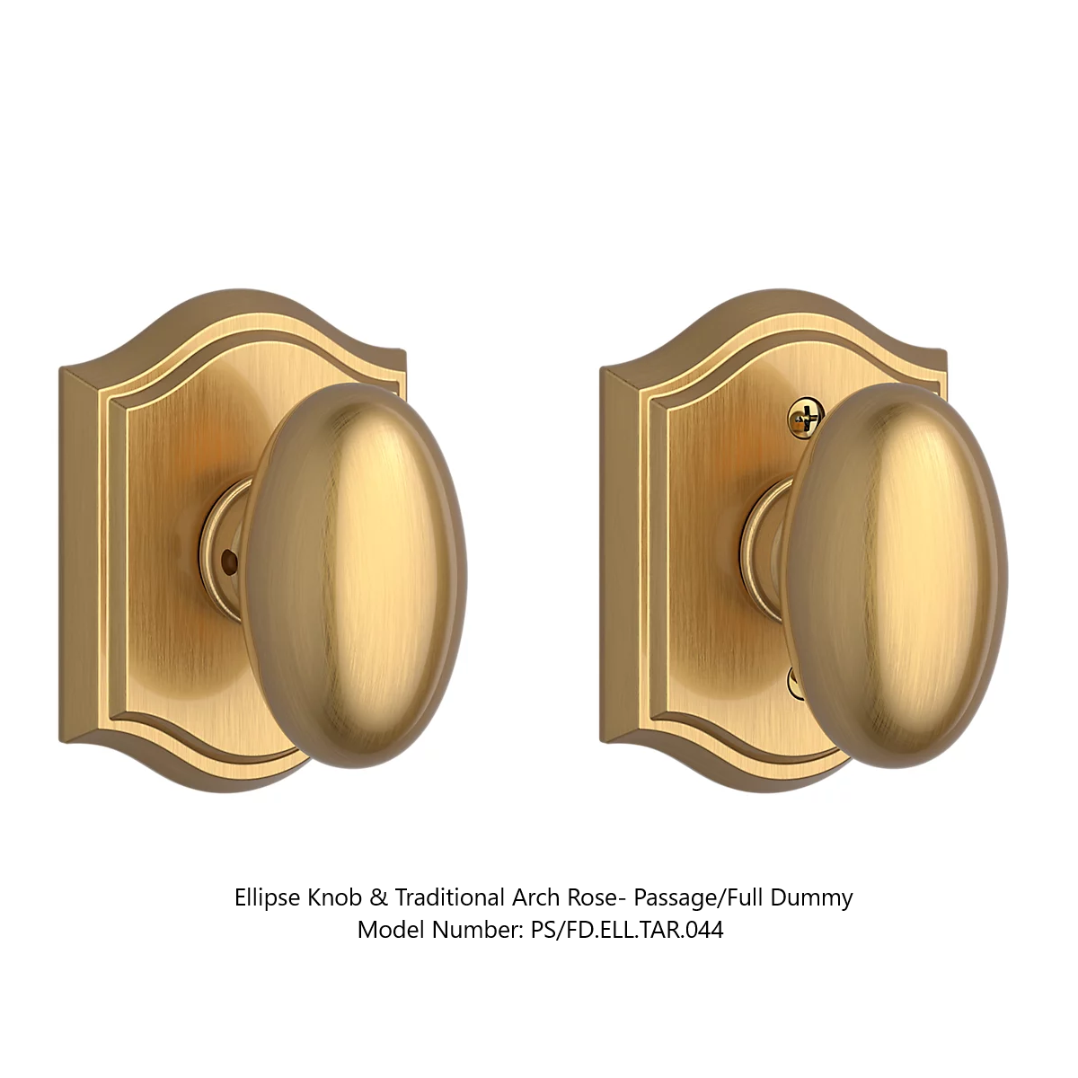 Baldwin - Reserve Collection - Interior Knobs - Ellipse Door Knob (Passage)