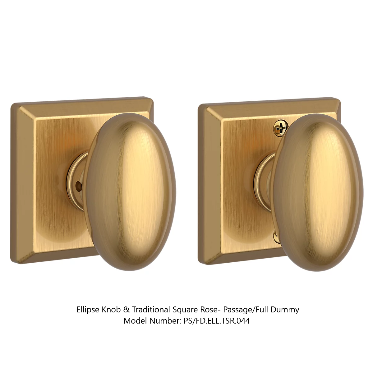Baldwin - Reserve Collection - Interior Knobs - Ellipse Door Knob (Passage)