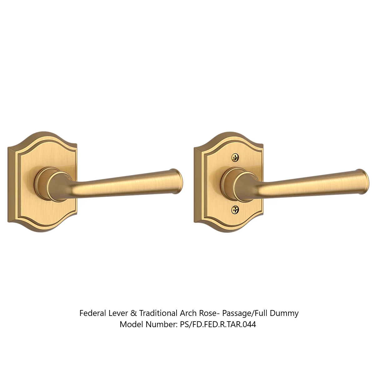 Baldwin - Reserve Collection - Interior Levers - Federal Door Lever (Full Dummy)