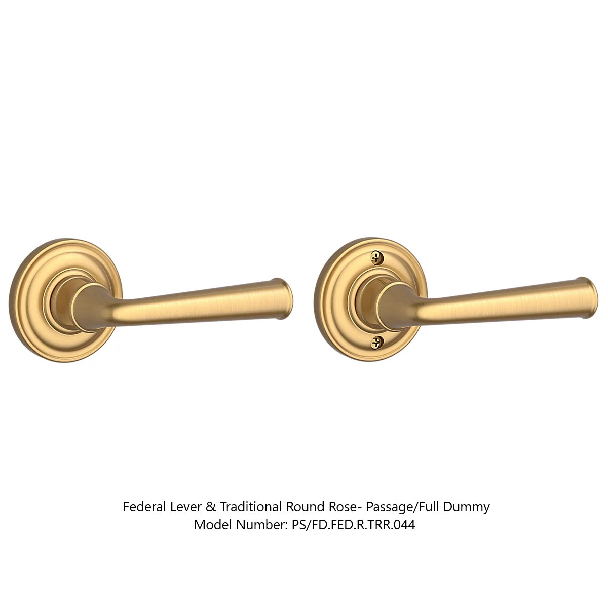 Baldwin - Reserve Collection - Interior Levers - Federal Door Lever (Full Dummy)