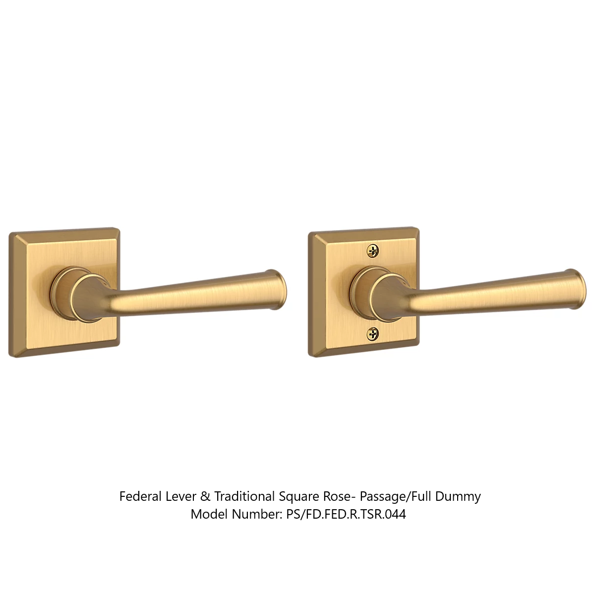 Baldwin - Reserve Collection - Interior Levers - Federal Door Lever (Full Dummy)