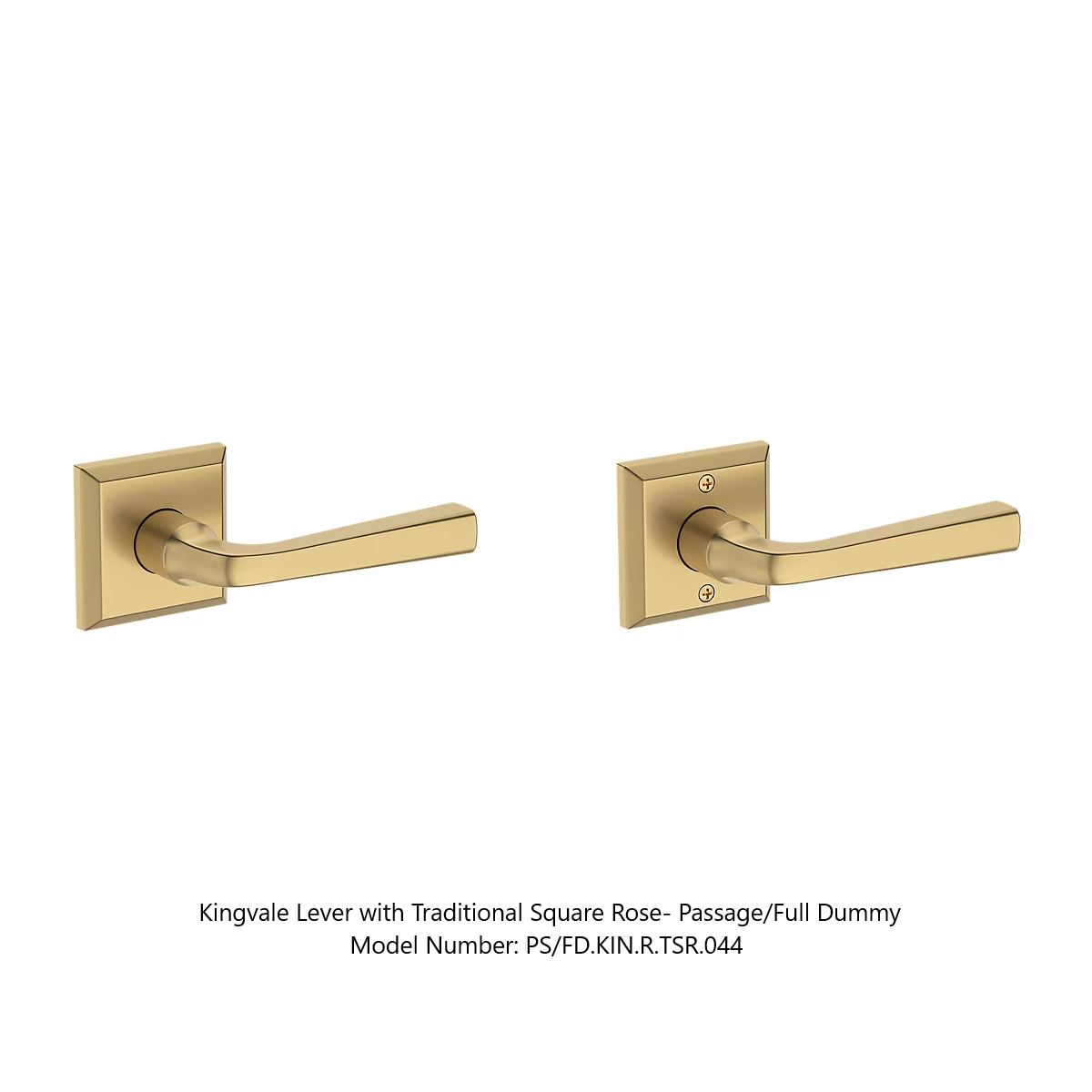 Baldwin - Reserve Collection - Interior Levers - Kingvale Door Lever (Full Dummy)