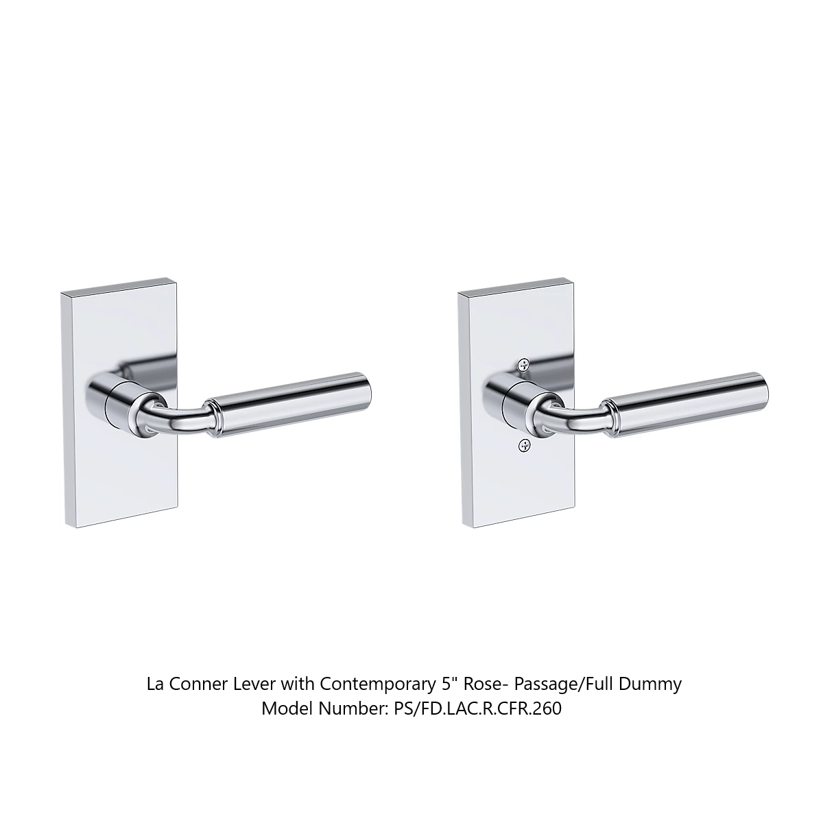 Baldwin - Reserve Collection - Interior Levers - La Conner Door Lever (Full Dummy)