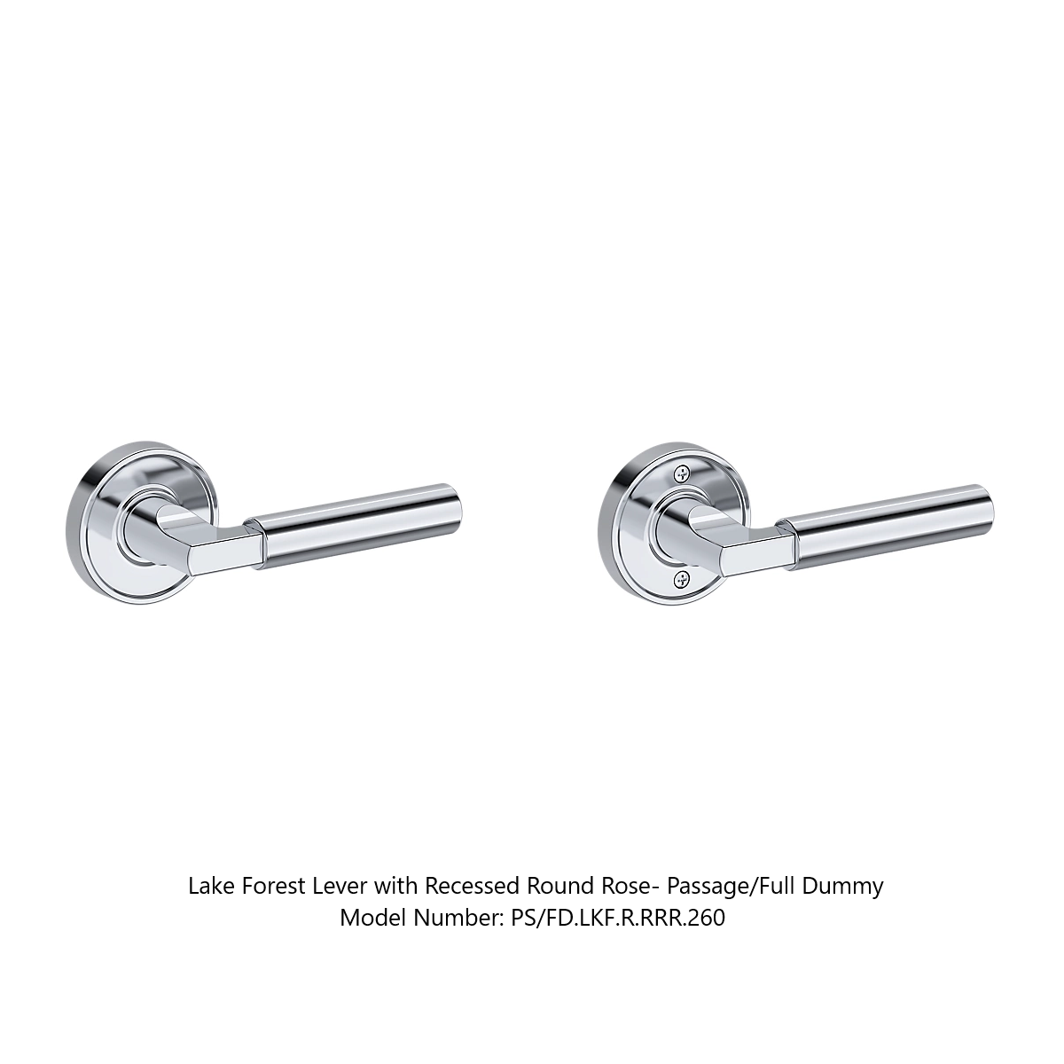 Baldwin - Reserve Collection - Interior Levers - Lake Forest Door Lever (Full Dummy)