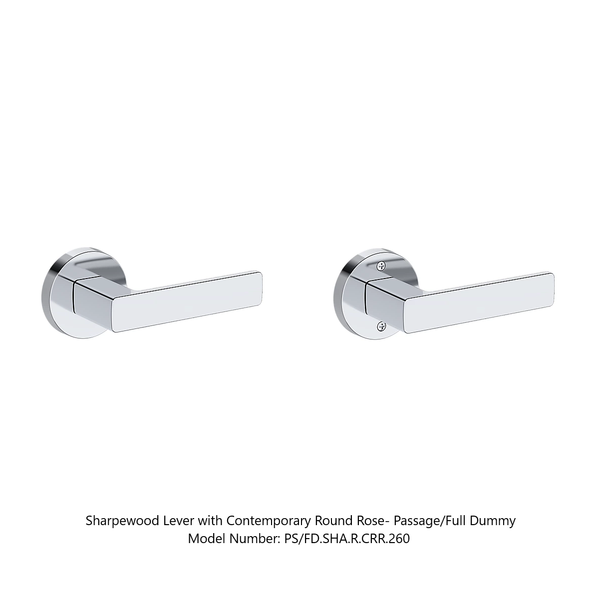 Baldwin - Reserve Collection - Interior Levers - Sharpewood Door Lever (Full Dummy)