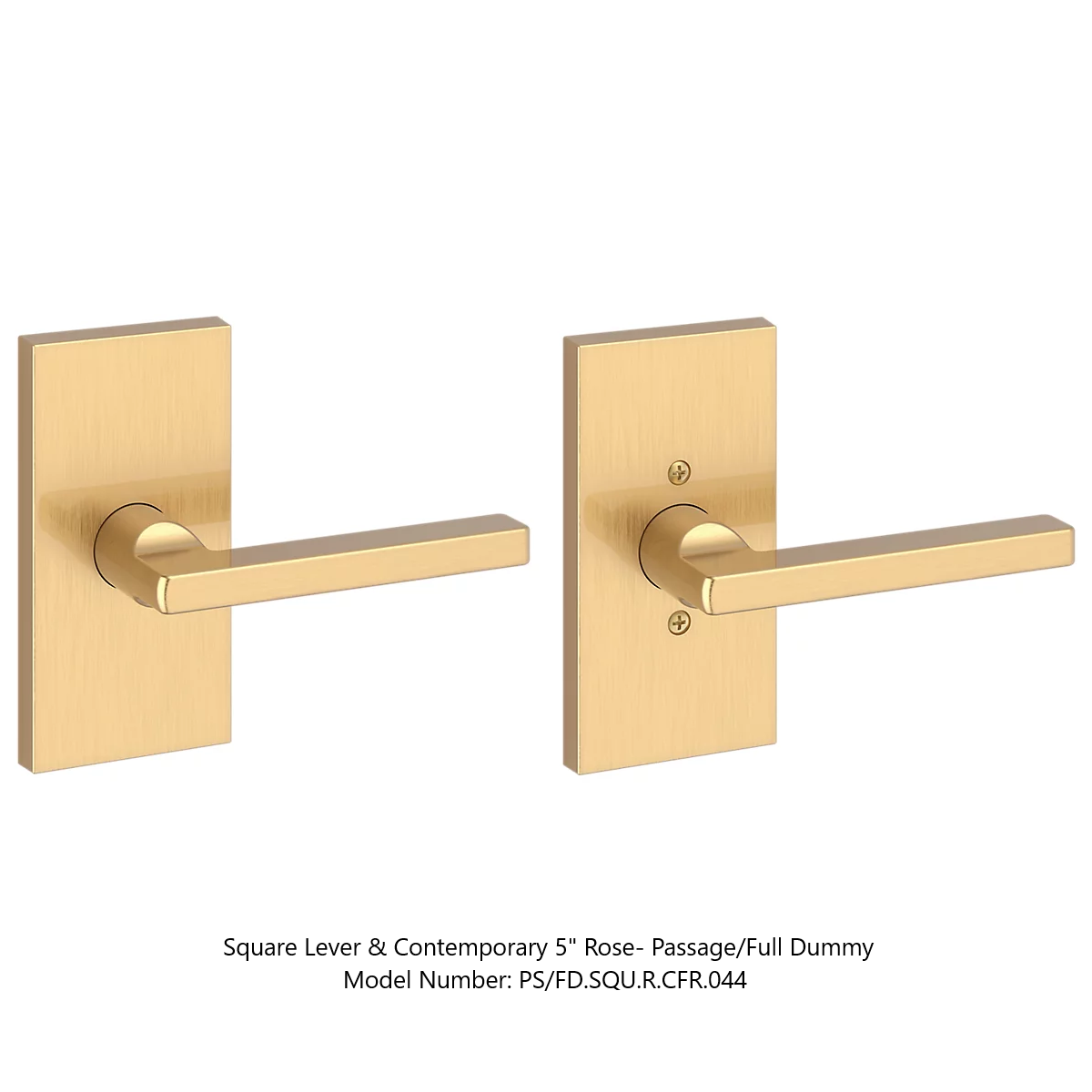 Baldwin - Reserve Collection - Interior Levers - Square Door Lever (Passage)