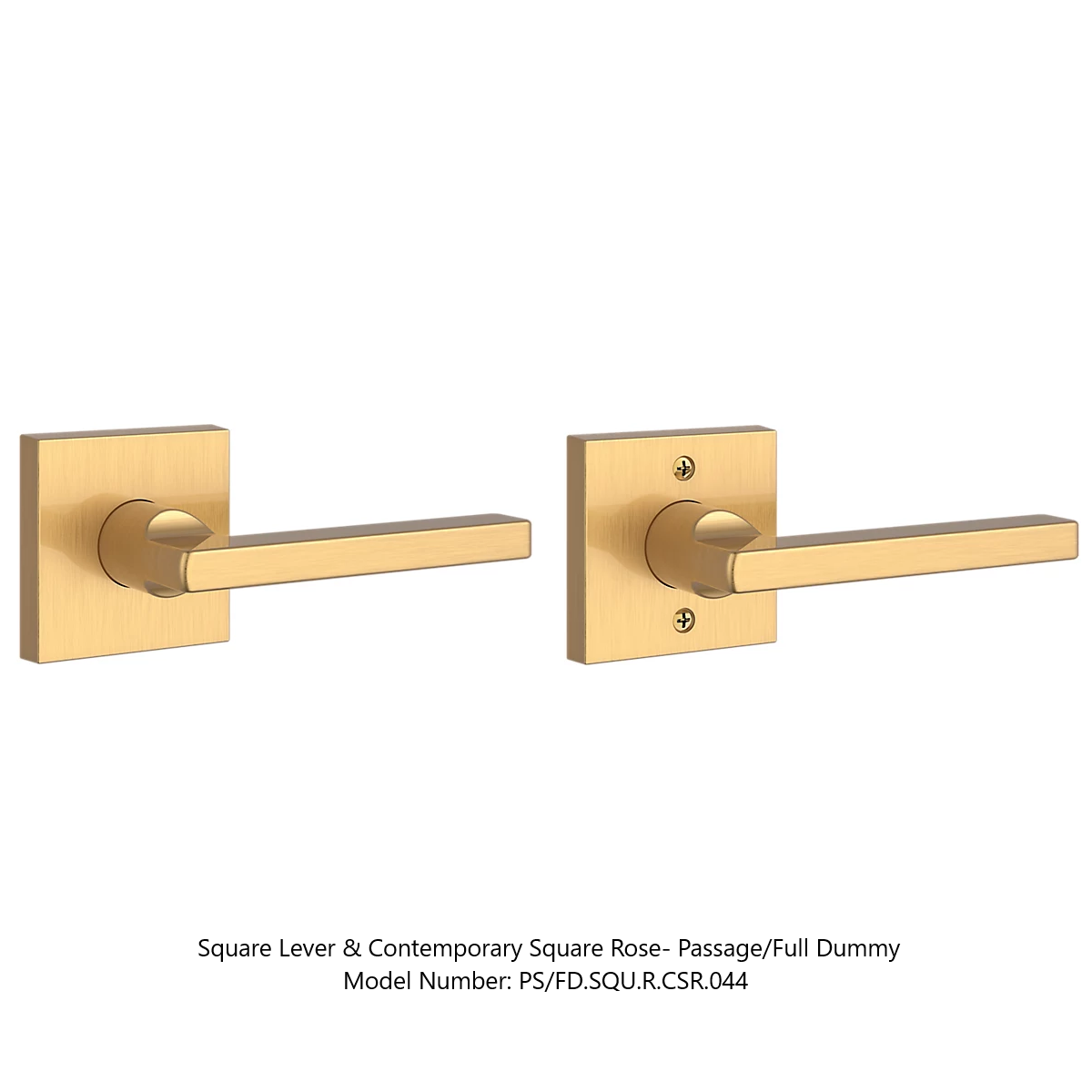 Baldwin - Reserve Collection - Interior Levers - Square Door Lever (Passage)