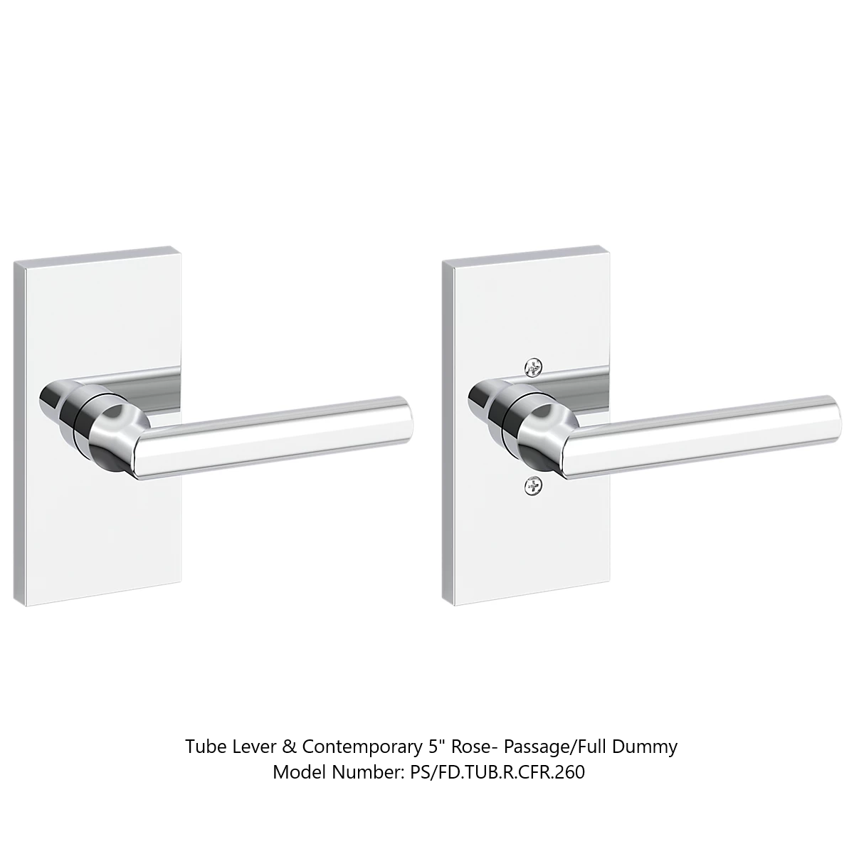 Baldwin - Reserve Collection - Interior Levers - Tube Door Lever (Full Dummy)