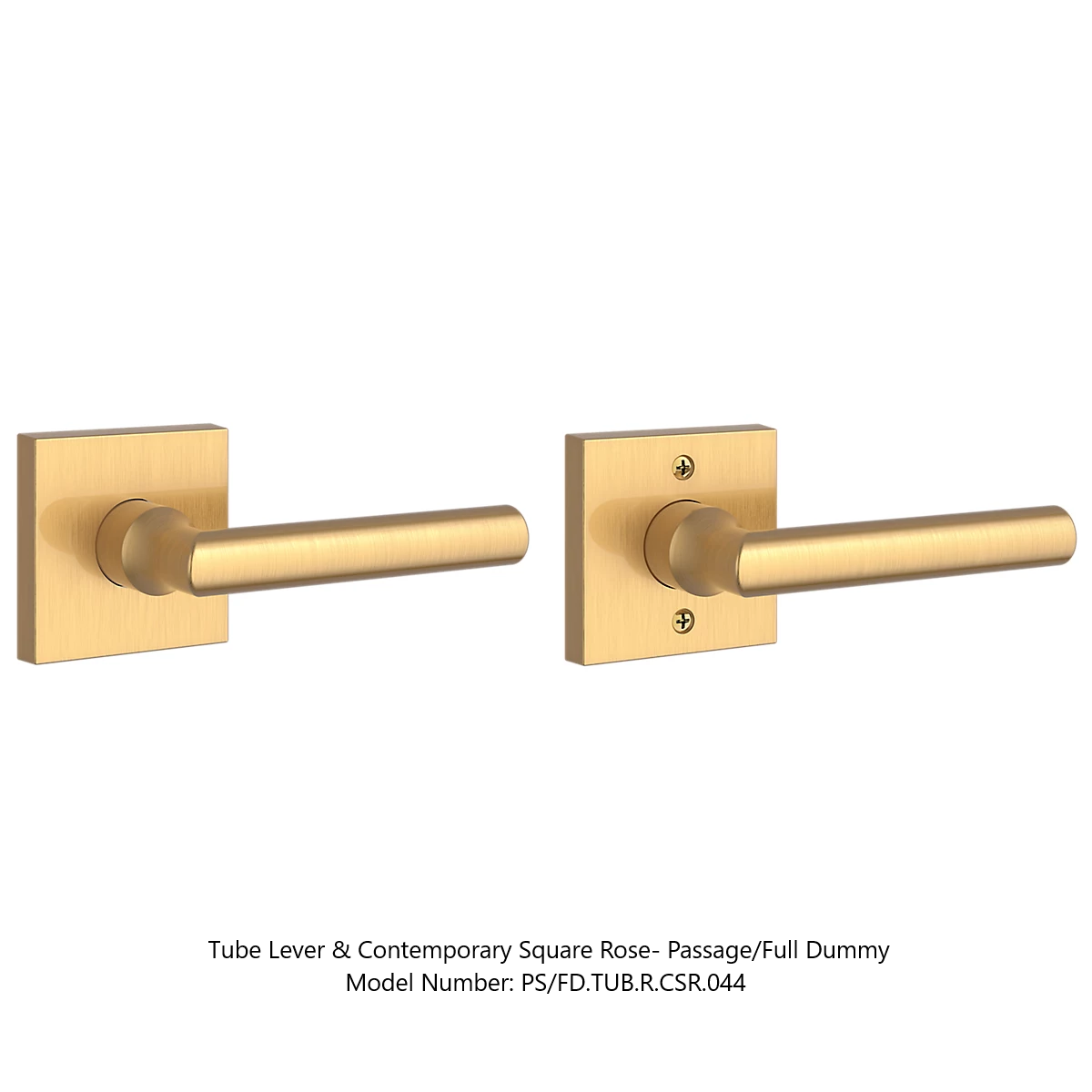 Baldwin - Reserve Collection - Interior Levers - Tube Door Lever (Full Dummy)