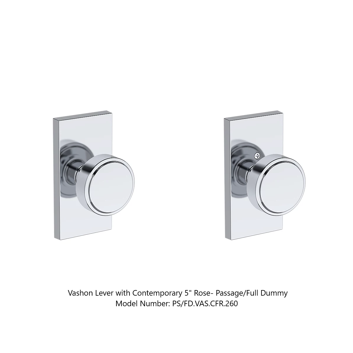 Baldwin - Reserve Collection - Interior Knobs - Vashon Door Knob (Full Dummy)