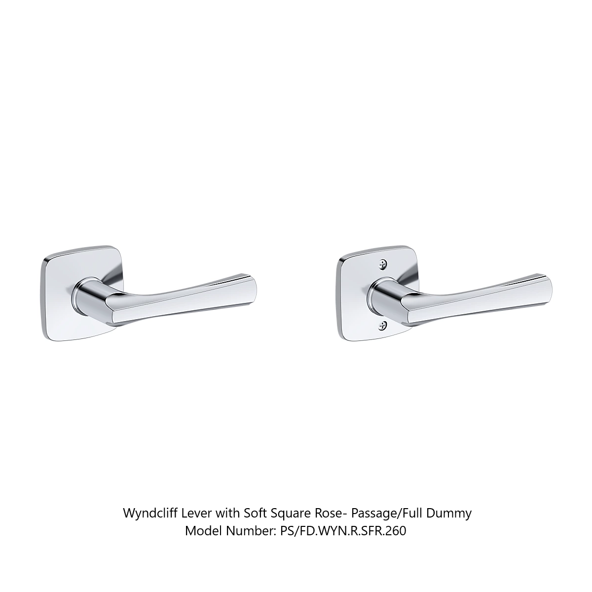 Baldwin - Reserve Collection - Interior Levers - Wyndcliff Door Lever (Full Dummy)