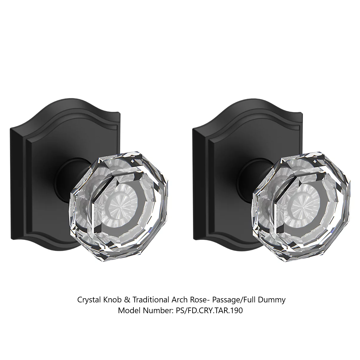Baldwin - Reserve Collection - Interior Knobs - Crystal Door Knob (Passage)