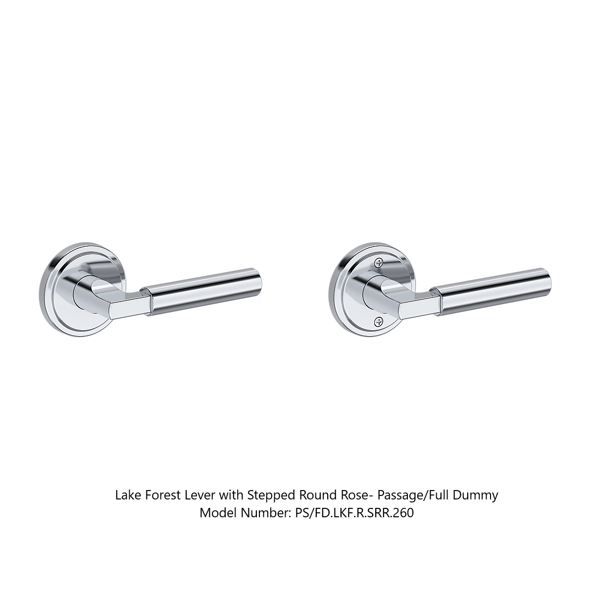 Baldwin - Reserve Collection - Interior Levers - Lake Forest Door Lever (Full Dummy)