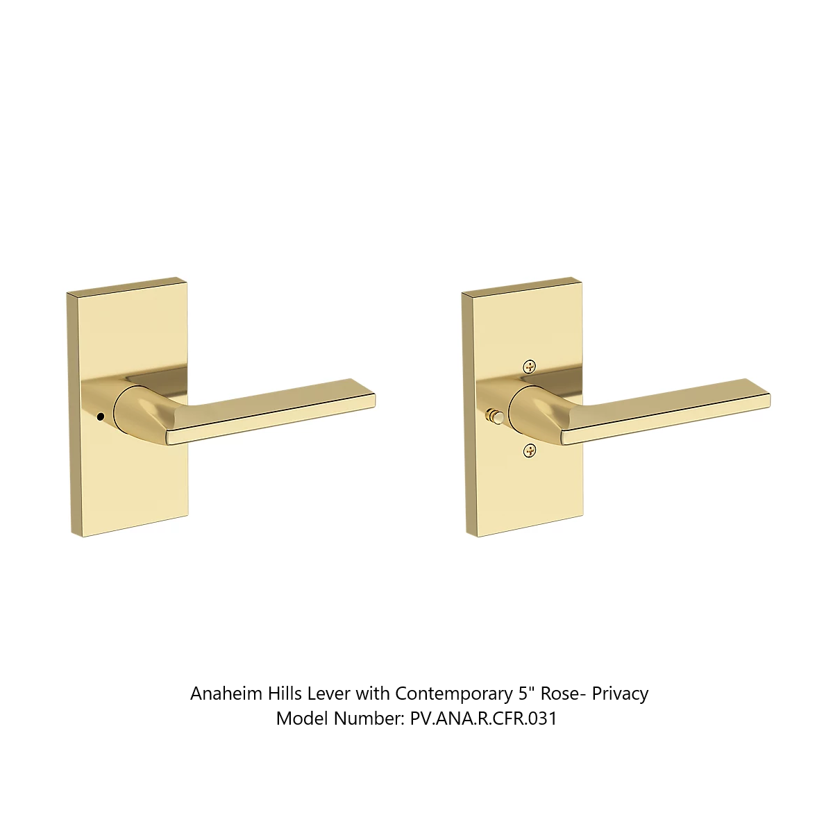 Baldwin - Reserve Collection - Interior Levers - Anaheim Hills Door Lever (Privacy)