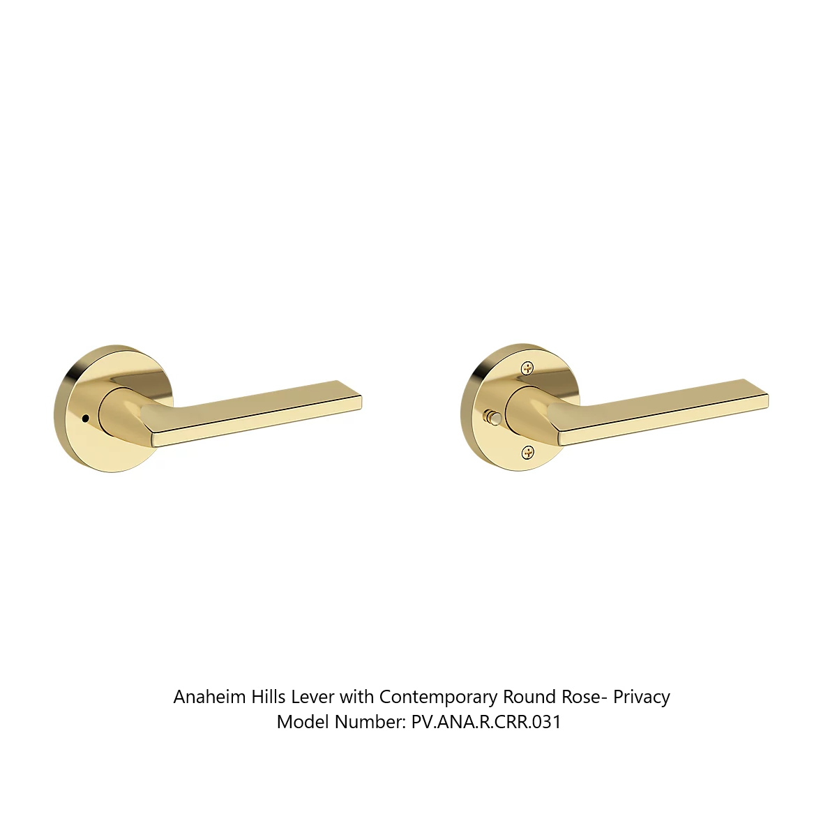 Baldwin - Reserve Collection - Interior Levers - Anaheim Hills Door Lever (Privacy)