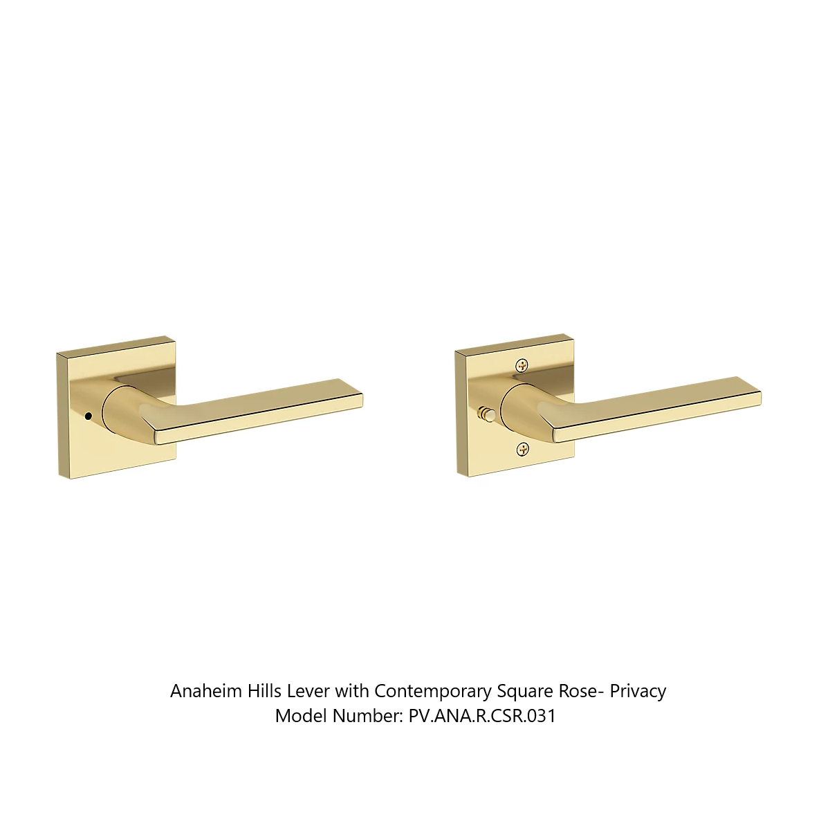 Baldwin - Reserve Collection - Interior Levers - Anaheim Hills Door Lever (Privacy)