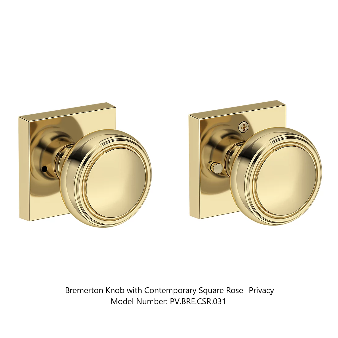 Baldwin - Reserve Collection - Interior Knobs - Bremerton Door Knob (Privacy)