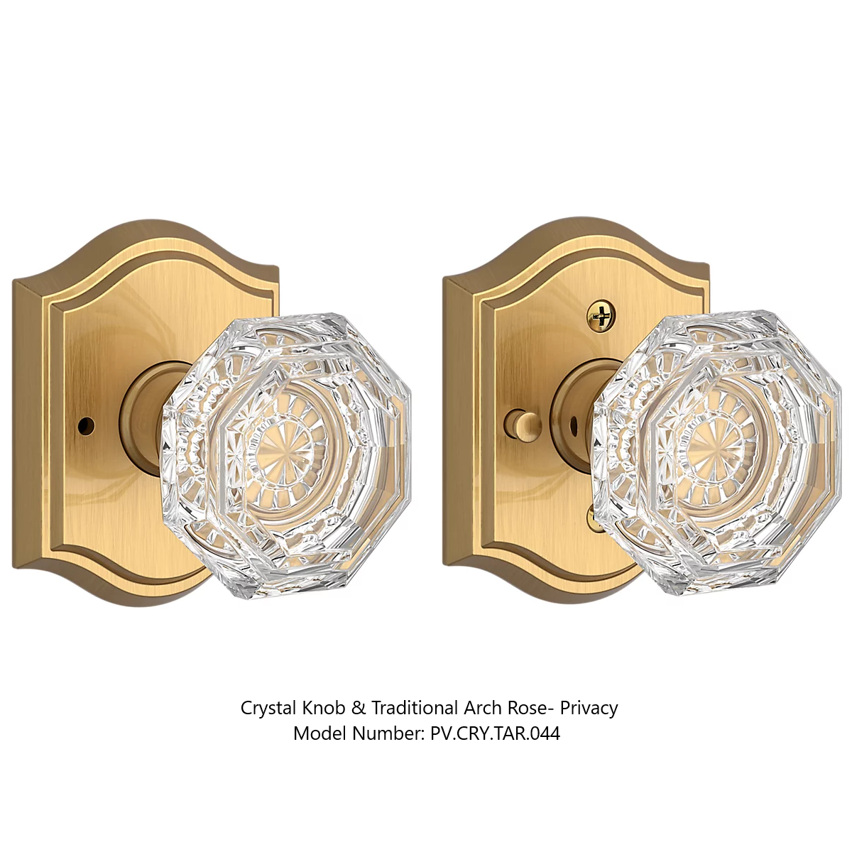 Baldwin - Reserve Collection - Interior Knobs - Crystal Door Knob (Privacy)