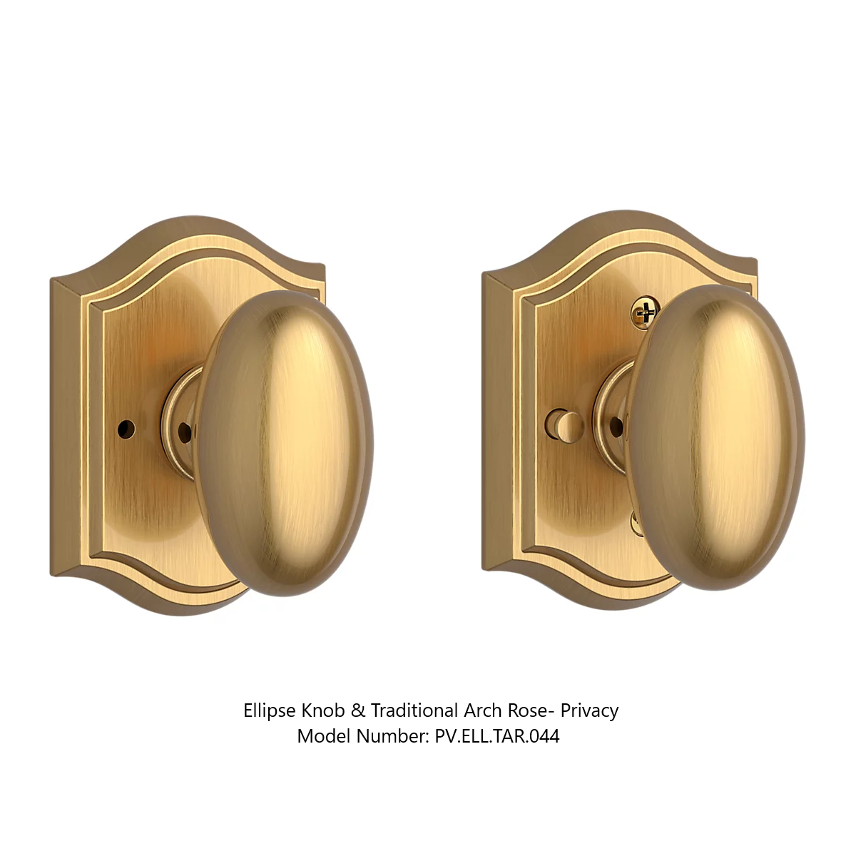 Baldwin - Reserve Collection - Interior Knobs - Ellipse Door Knob (Privacy)