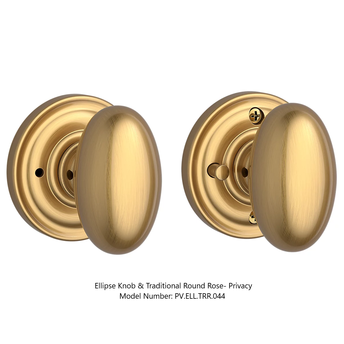 Baldwin - Reserve Collection - Interior Knobs - Ellipse Door Knob (Privacy)