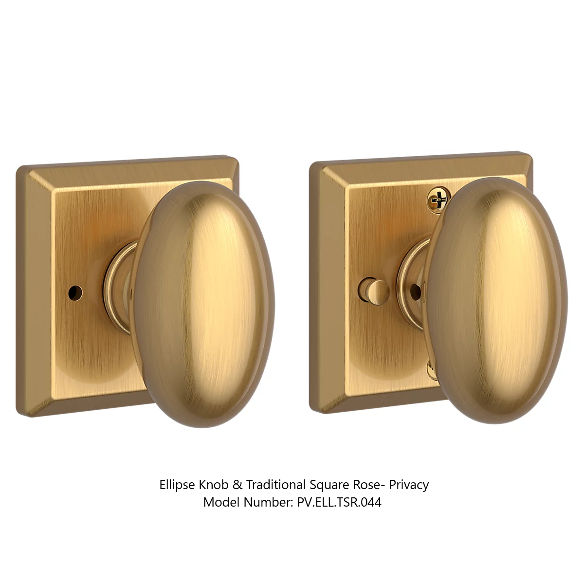 Baldwin - Reserve Collection - Interior Knobs - Ellipse Door Knob (Privacy)