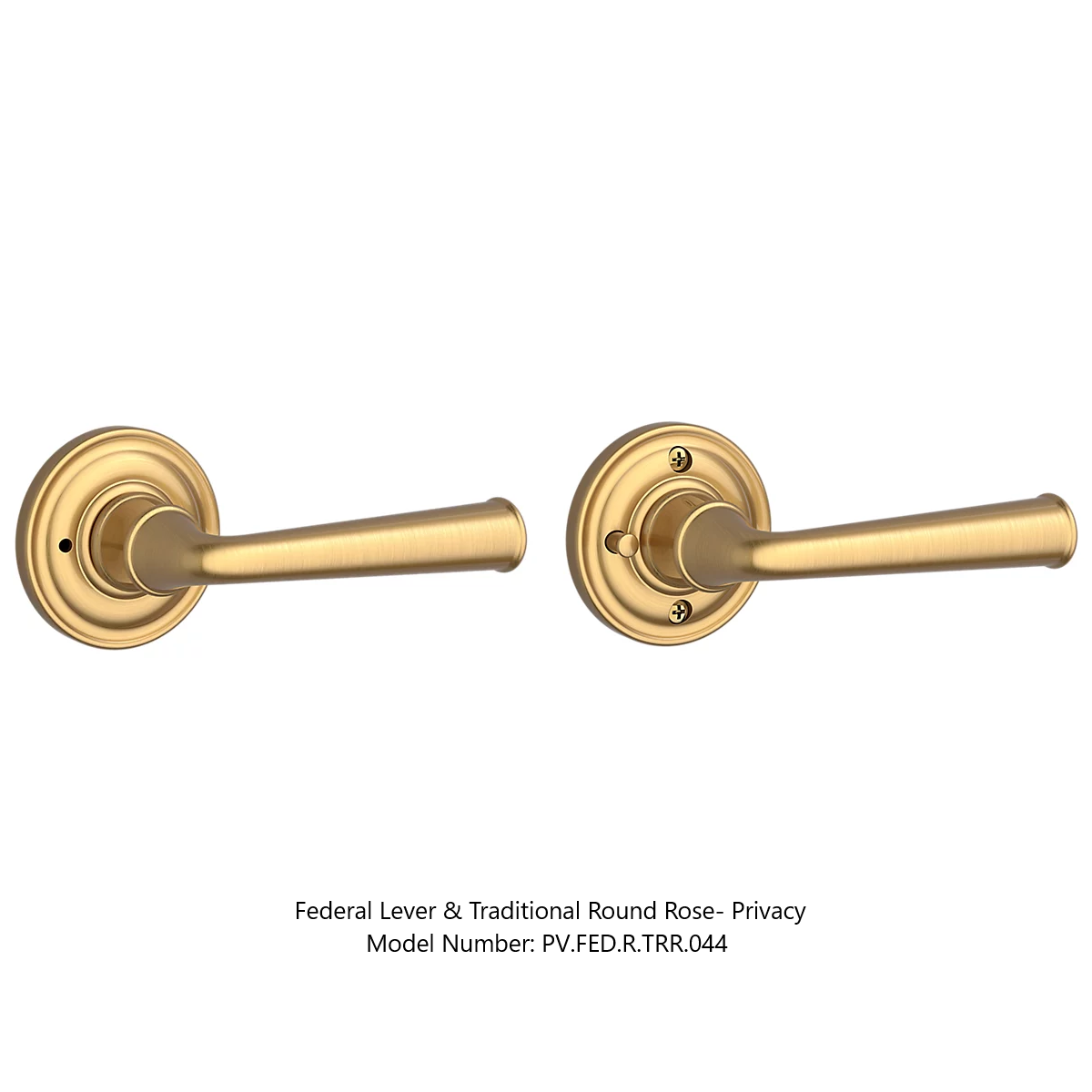 Baldwin - Reserve Collection - Interior Levers - Federal Door Lever (Privacy)