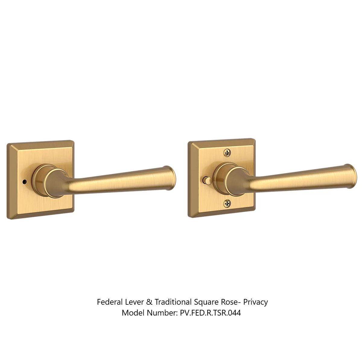 Baldwin - Reserve Collection - Interior Levers - Federal Door Lever (Privacy)