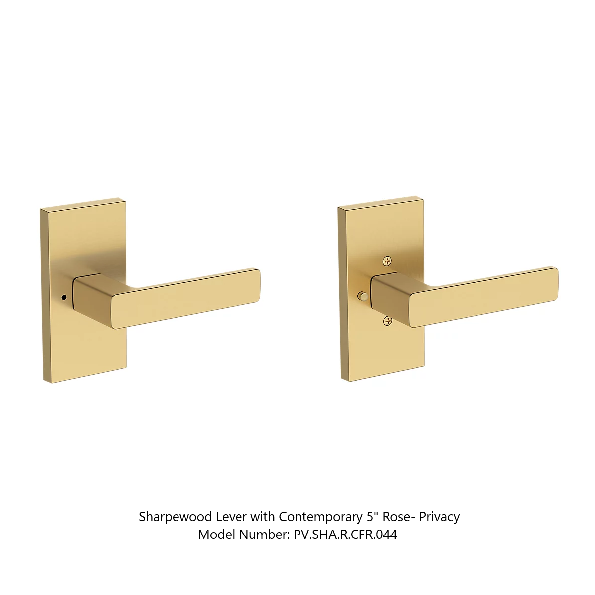 Baldwin - Reserve Collection - Interior Levers - Sharpewood Door Lever (Privacy)