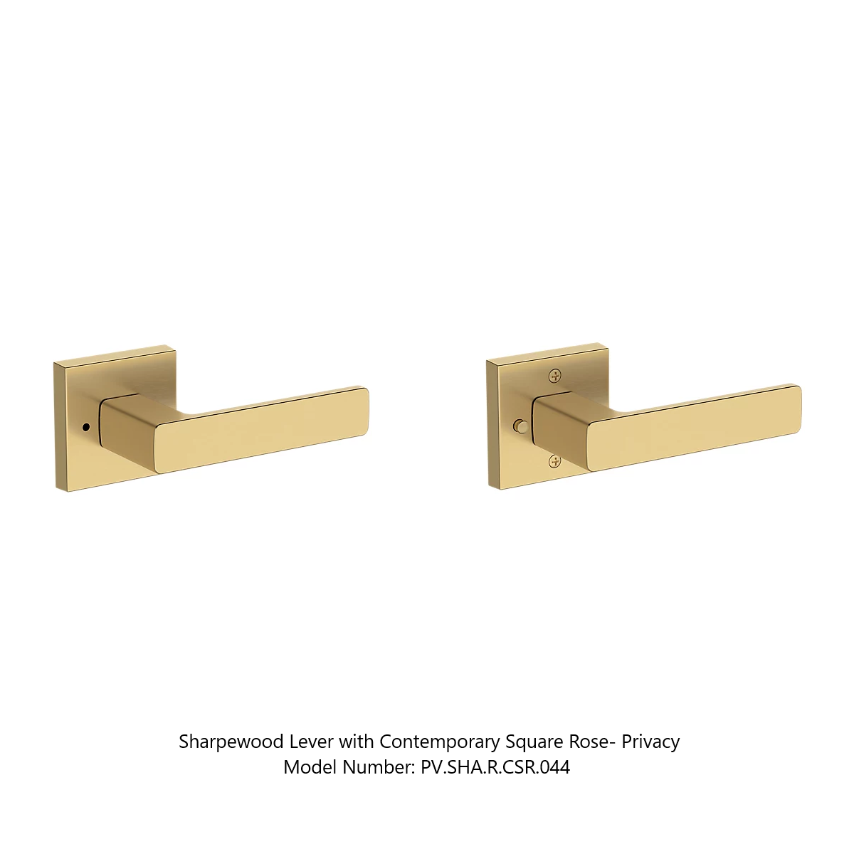 Baldwin - Reserve Collection - Interior Levers - Sharpewood Door Lever (Privacy)