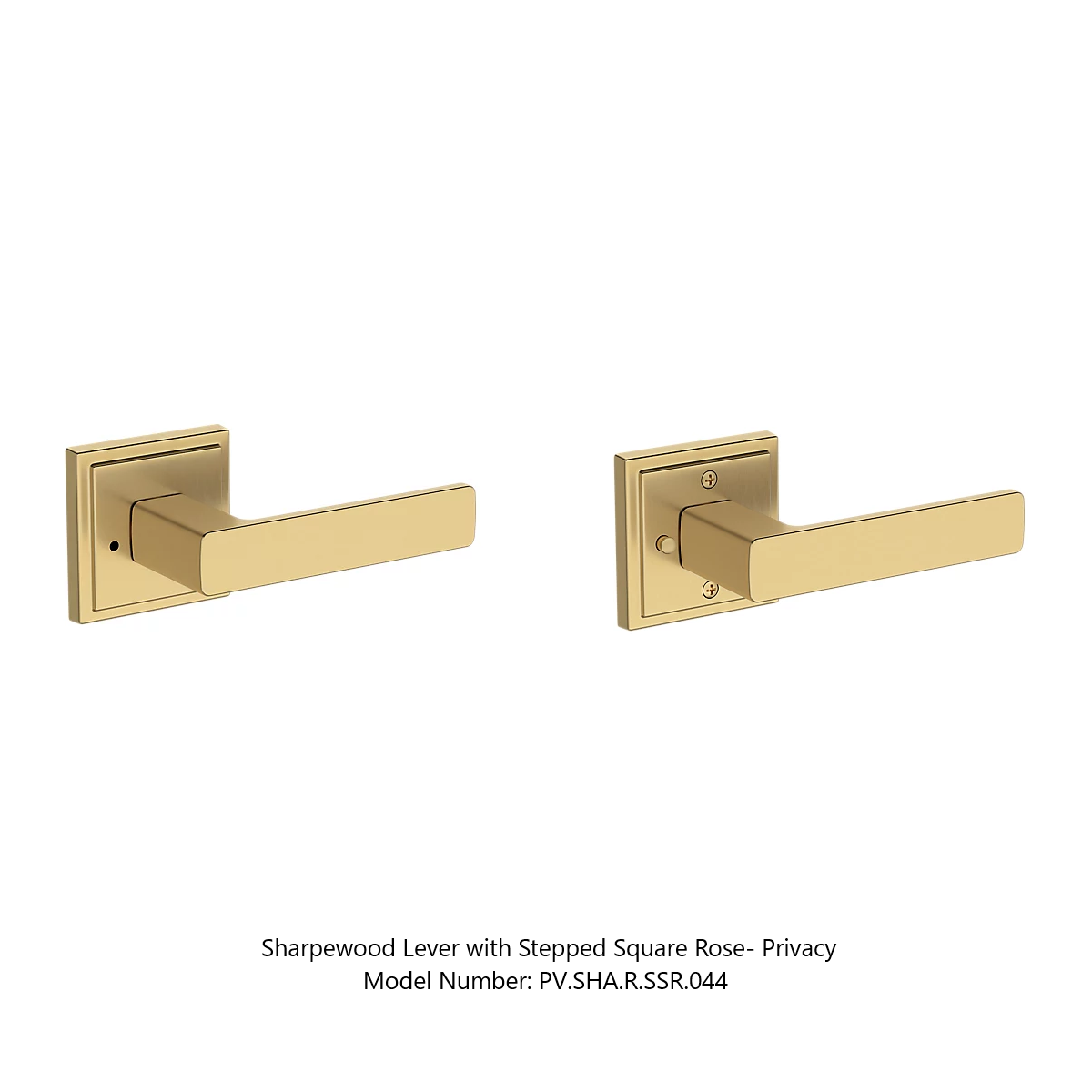 Baldwin - Reserve Collection - Interior Levers - Sharpewood Door Lever (Privacy)