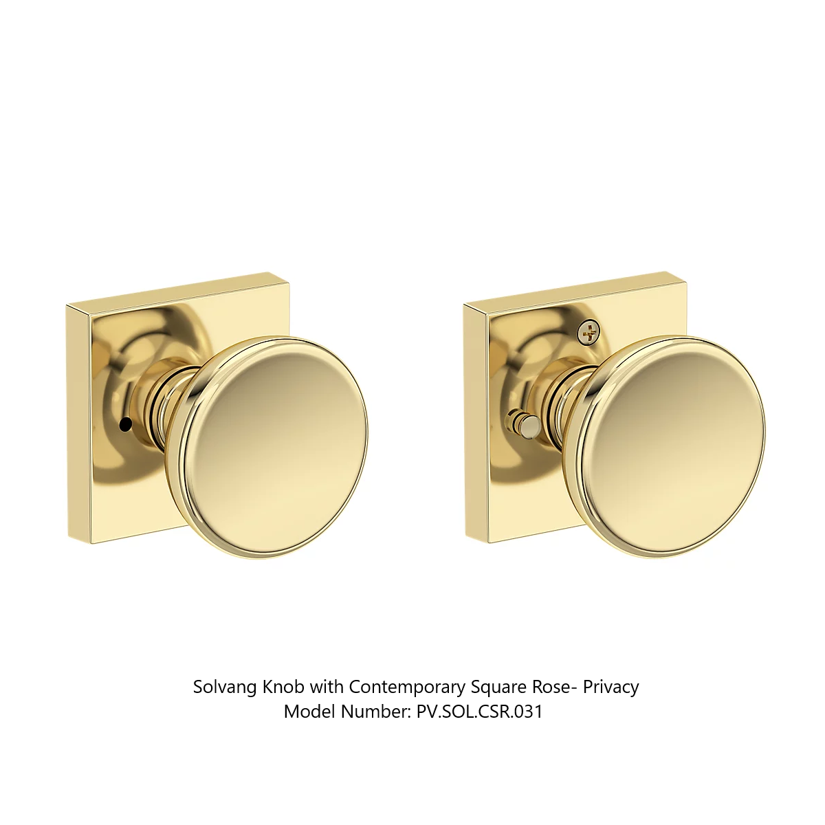 Baldwin - Reserve Collection - Interior Knobs - Solvang Door Knob (Privacy)