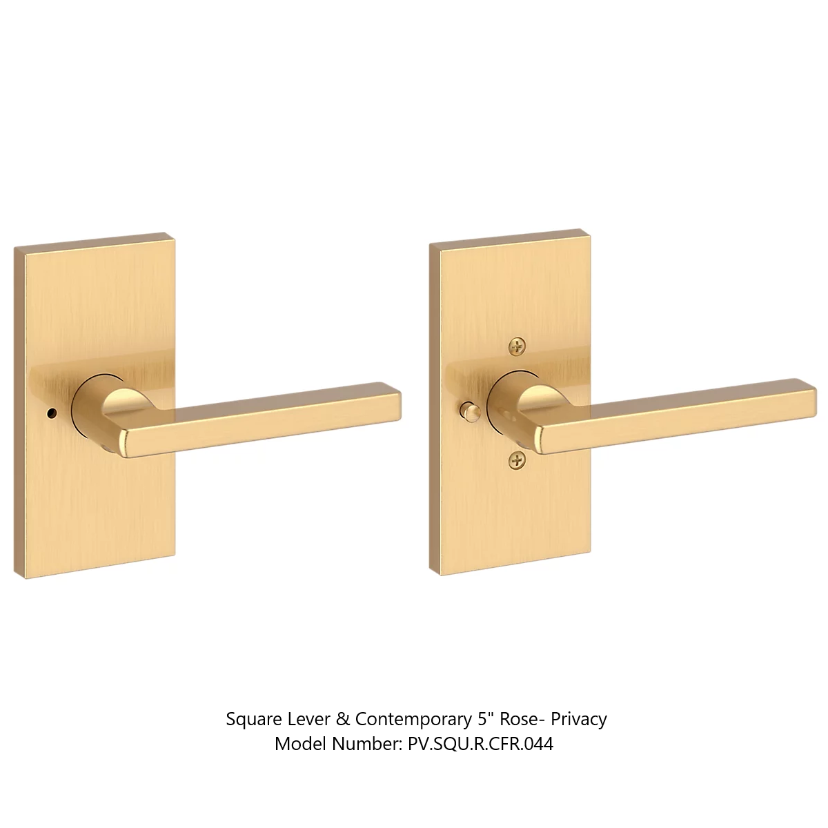 Baldwin - Reserve Collection - Interior Levers - Square Door Lever (Privacy)
