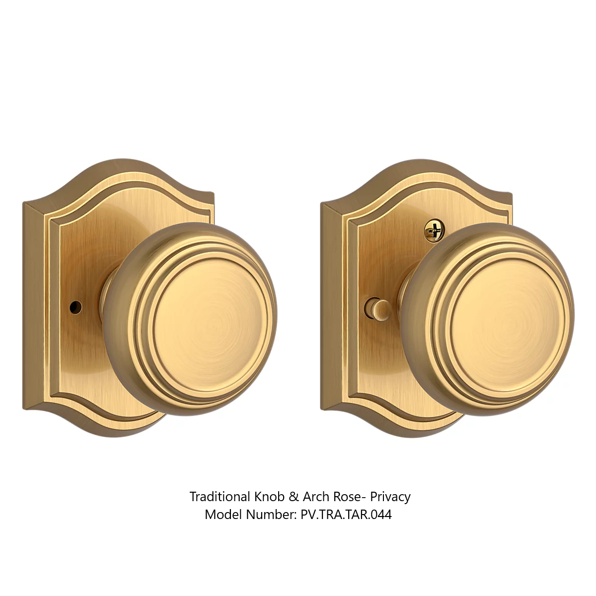 Baldwin - Reserve Collection - Interior Knobs - Traditional Door Knob (Privacy)