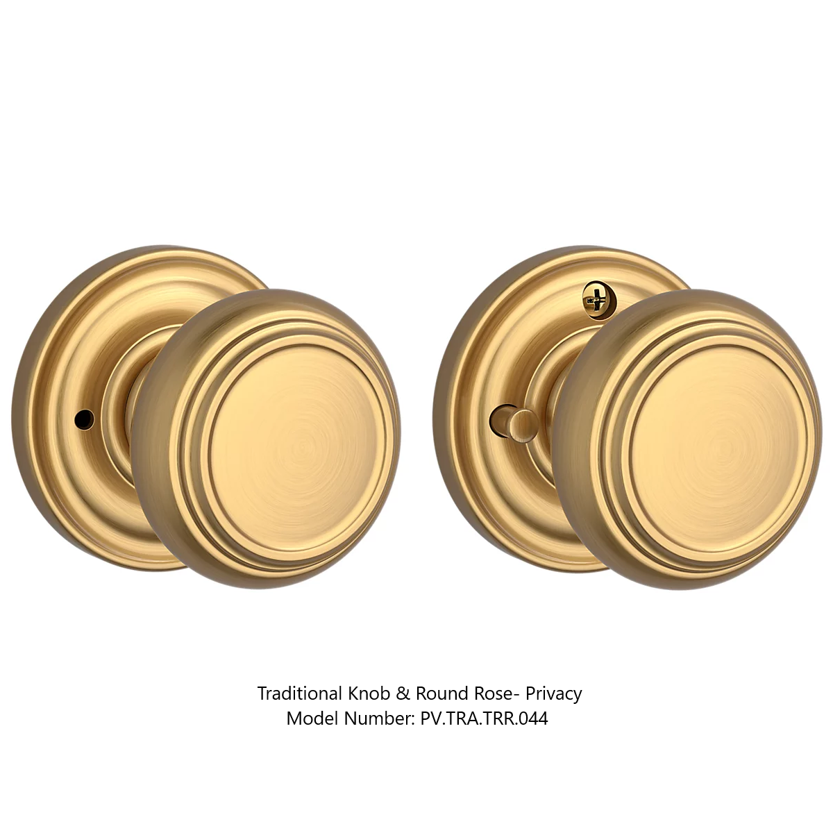 Baldwin - Reserve Collection - Interior Knobs - Traditional Door Knob (Privacy)