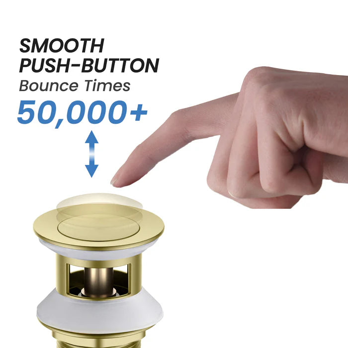 Casa Fixtures - Bathroom Accessories - Bathroom Sink Pop Up Drain Stopper Small Cover with Overflow (PW-1)